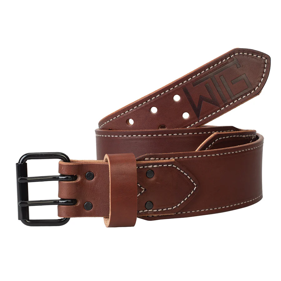 85616-45-01  2-1/2" Harness Leather Belt (BROWN)